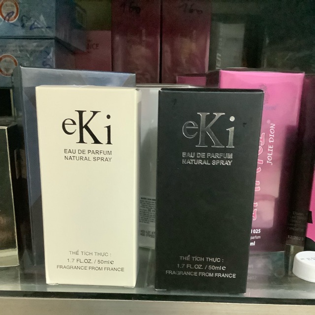 Bộ 2 chai nước hoa nam EKI 50 ml màu trắng và đen/ nước hoa thơm dai/ nước hoa nam nữ dùng chung