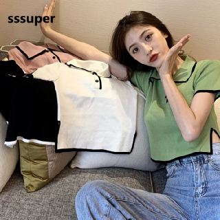 Áo croptop màu trơn phong cách Blackpink Hàn Quốc trẻ trung