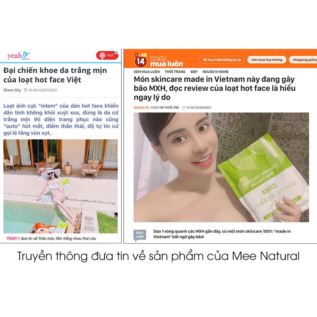 Tắm trắng nhau thai cừu, dưỡng trắng da body chiết xuất thảo mộc Mee Natural White Herbal Bath 180g | BigBuy360 - bigbuy360.vn