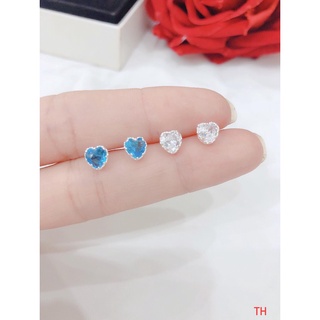 Bông tai nụ tim đá bạc ta