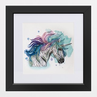 Tranh Giấy Xoắn Kỳ Lân Handmade 23x23
