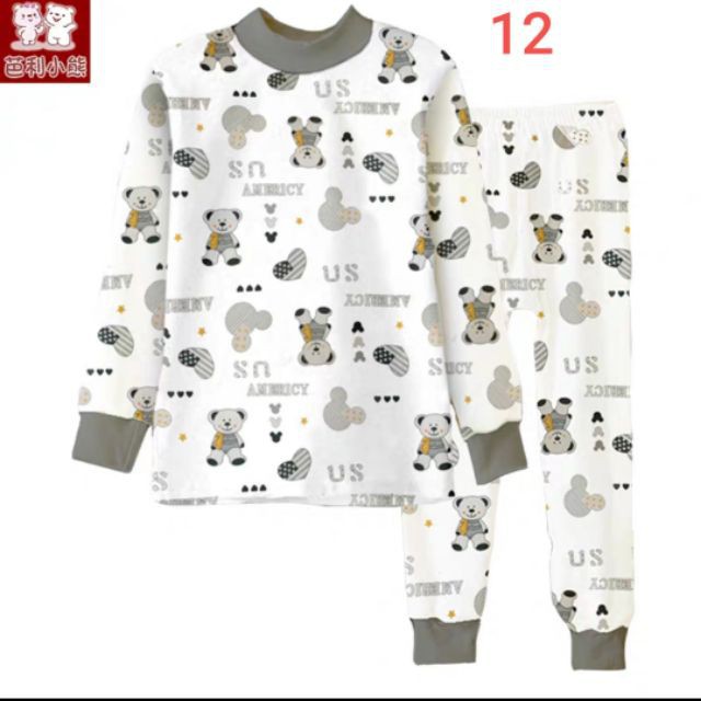 Bộ Thu Đông Dài Tay Cho Bé Lớn 100% Cotton.
