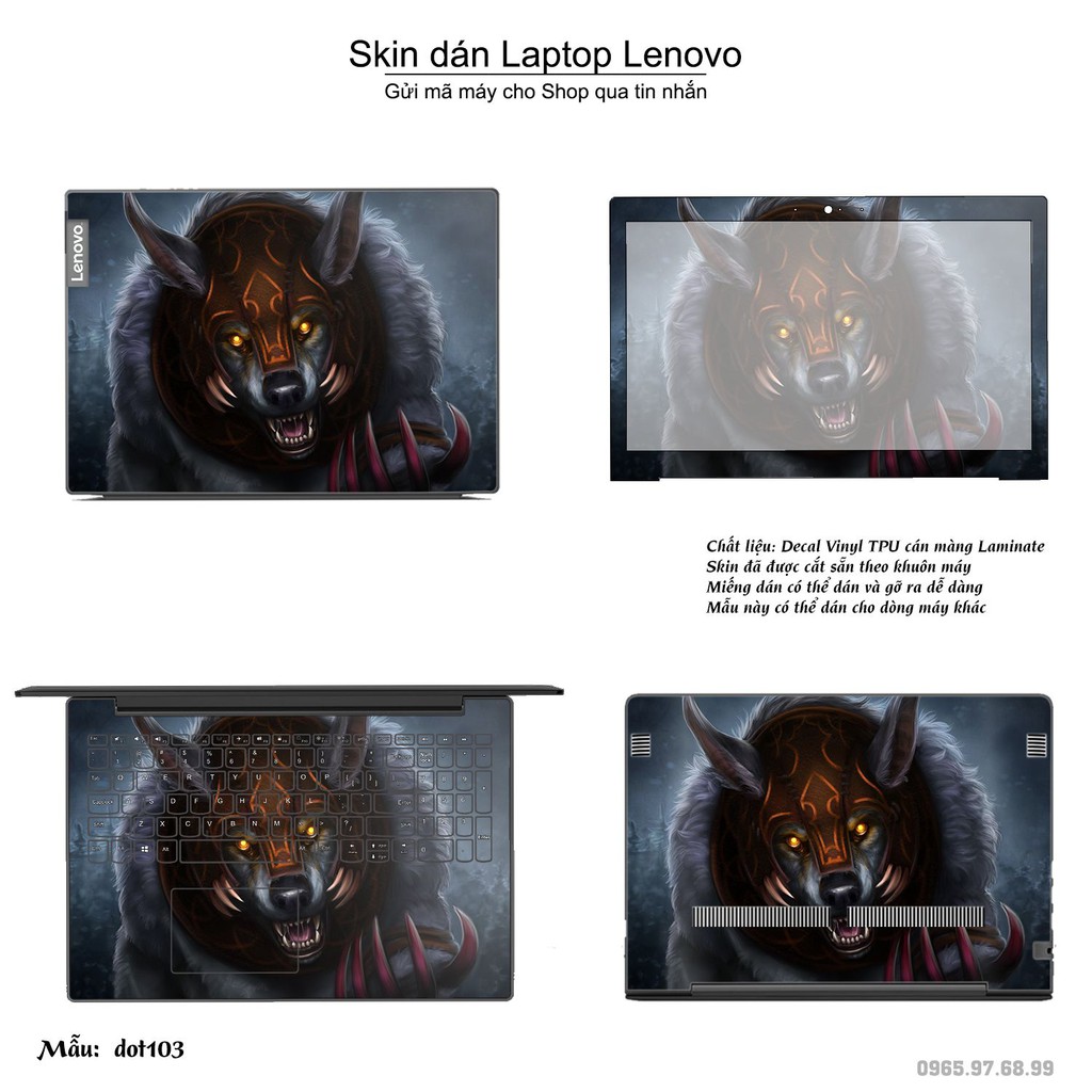 Skin dán Laptop Lenovo in hình Dota 2 _nhiều mẫu 17 (inbox mã máy cho Shop)