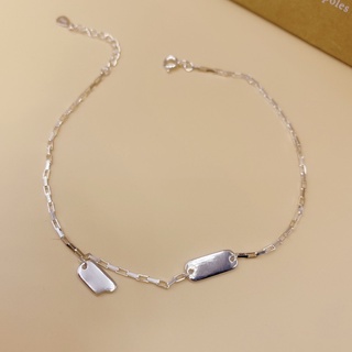 Lắc chân bạc tag chữ nhật has - hlc1