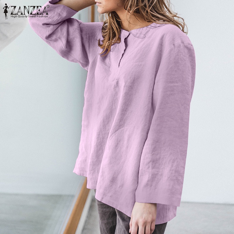 Áo nữ ZANZEA tay dài cổ chữ v thời trang quyến rũ