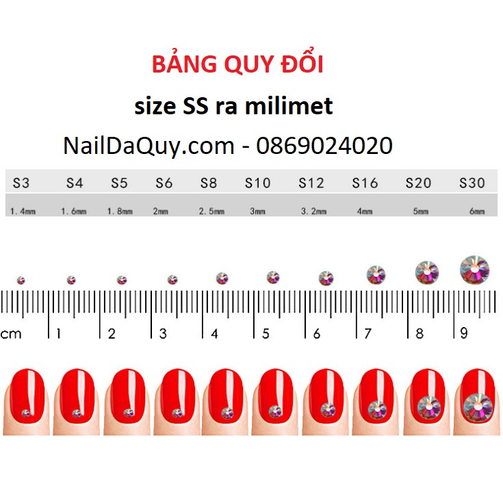 1440v đá Tiệp chân nhọn đính nail