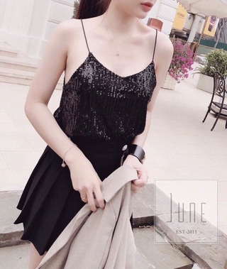 Áo 2 dây kim sa