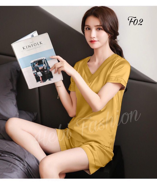 Đồ ngủ lụa cộc tay 3 màu sale sốc | BigBuy360 - bigbuy360.vn