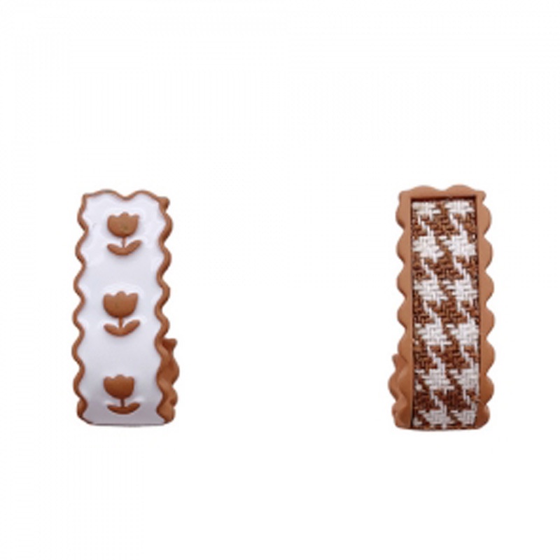 Bông Tai S925 Họa Tiết Houndstooth Màu Sắc Phong Cách Hàn Quốc Thu Đông Cho Nữ