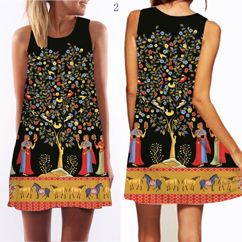 FREESHIP ĐƠN 99K_ ☛☏❤Sexy Women Summer Casual Ballon Print Beach Mini Dress | BigBuy360 - bigbuy360.vn