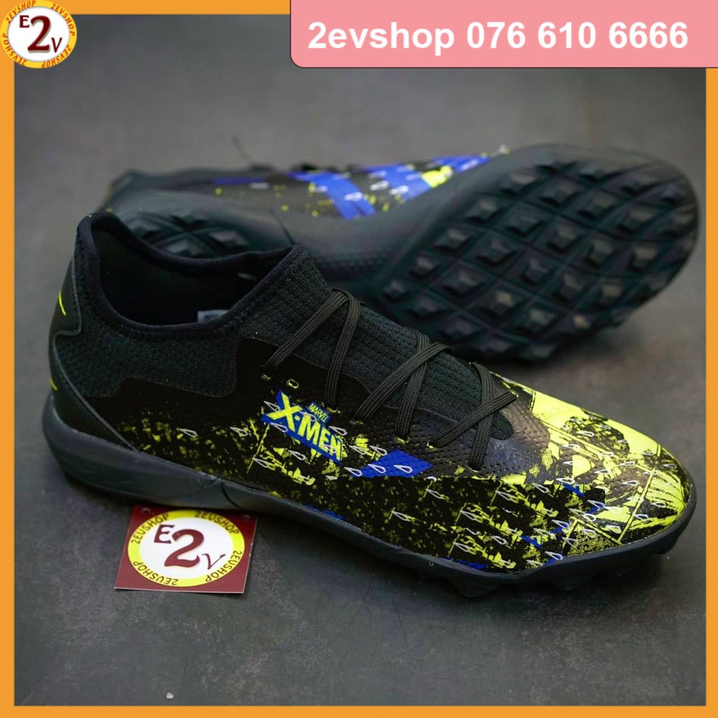 Giày đá bóng nam cỏ nhân tạo  𝐏𝐫𝐞𝐝𝐚𝐭𝐨𝐫 𝐅𝐫𝐞𝐚𝐤.𝟑 𝐋𝐨𝐰 Xanh Vàng, giày đá banh cỏ nhân tạo cao cấp - 2EVSHOP