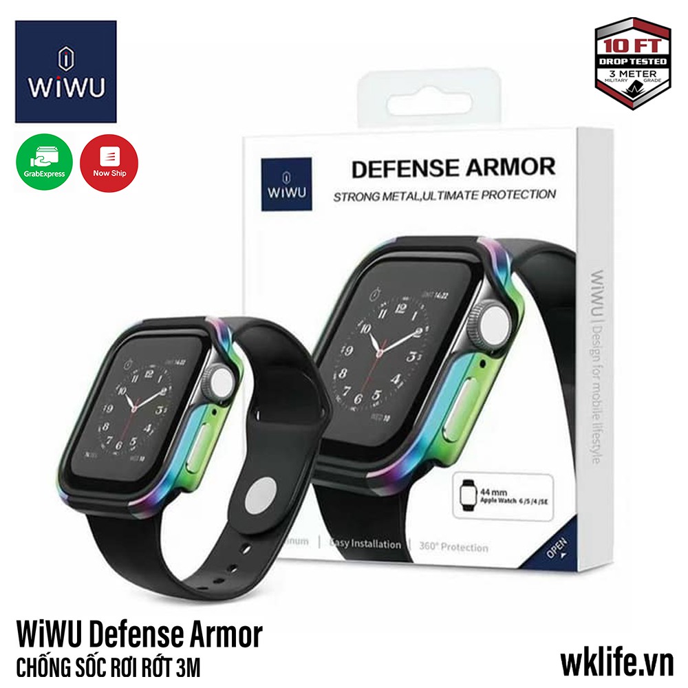 Ốp Viền Apple Watch WiWU Defense Armor Viền Nhôm Size 44mm Apple wacth Seri 4/5/6/SE