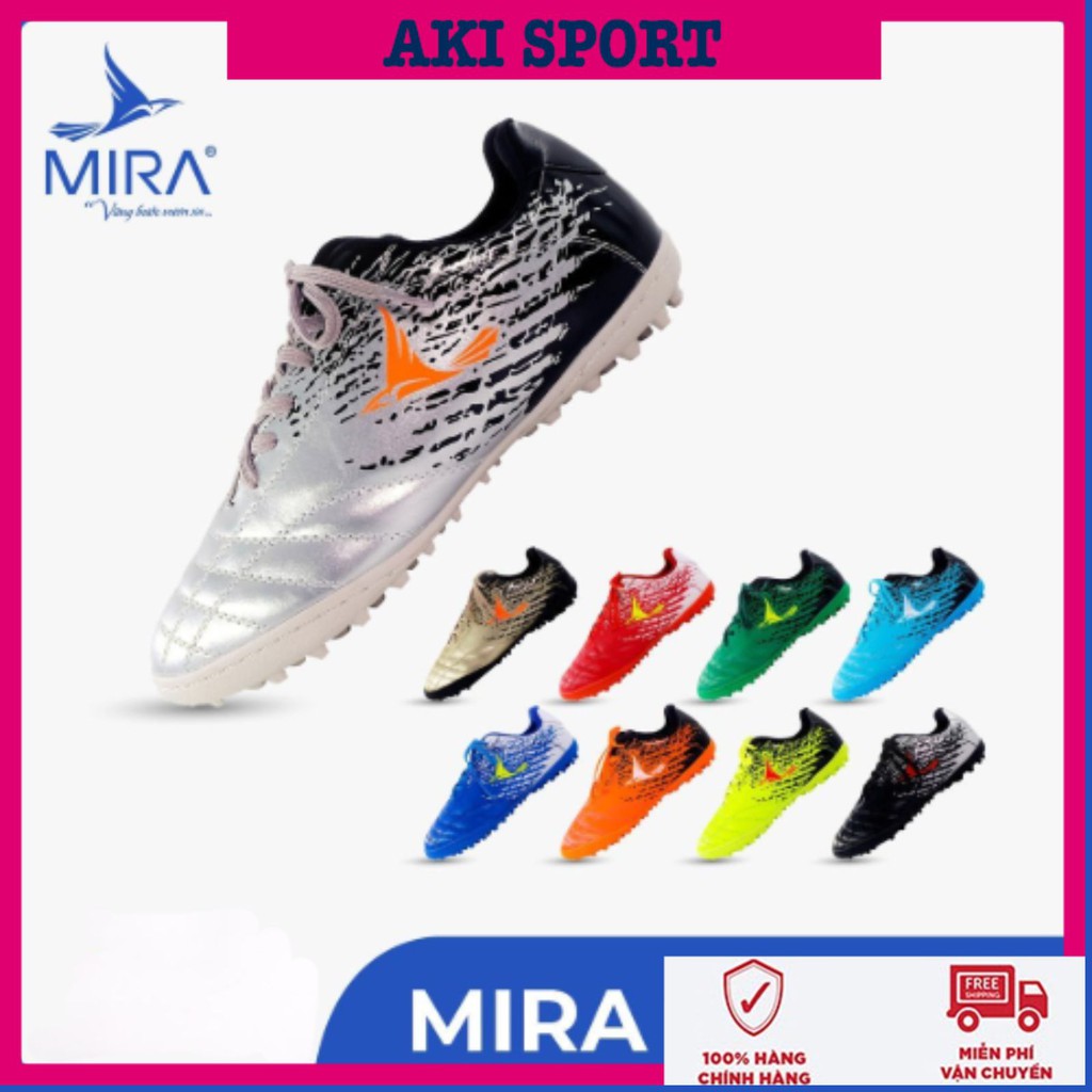 Giày đá bóng thể thao nam chính hãng Mira Power Colorful, siêu phẩm giày đá banh cỏ nhân tạo - AKI