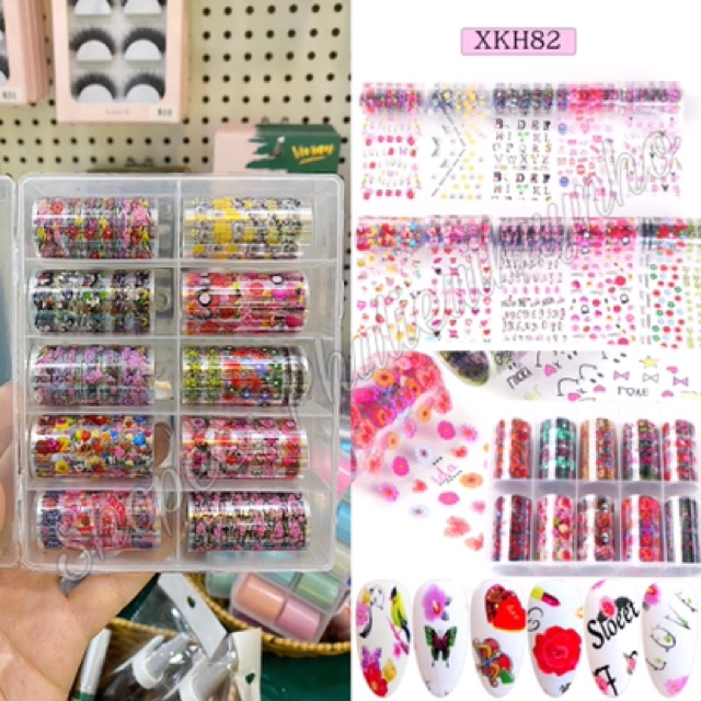 Set Foil 10 Tấm Trang Trí Móng