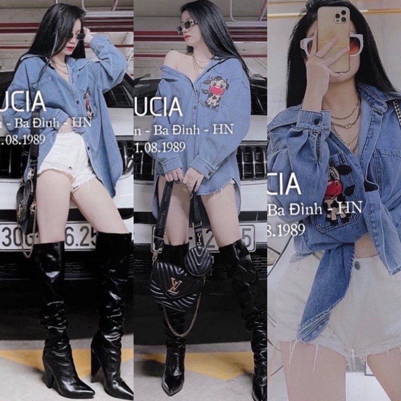 ÁO SƠ MI JEANS FORM RỘNG