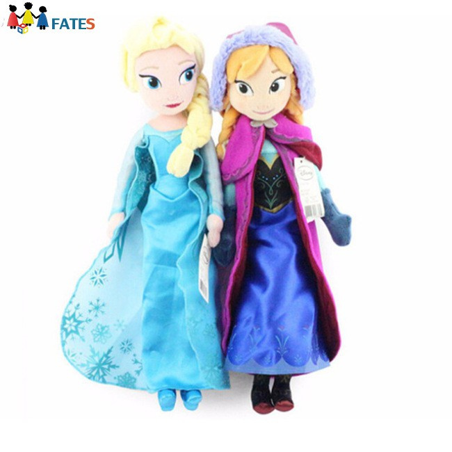 Set 2 Búp Bê Công Chúa Elsa Và Anna Nhồi Bông Mềm 40cm