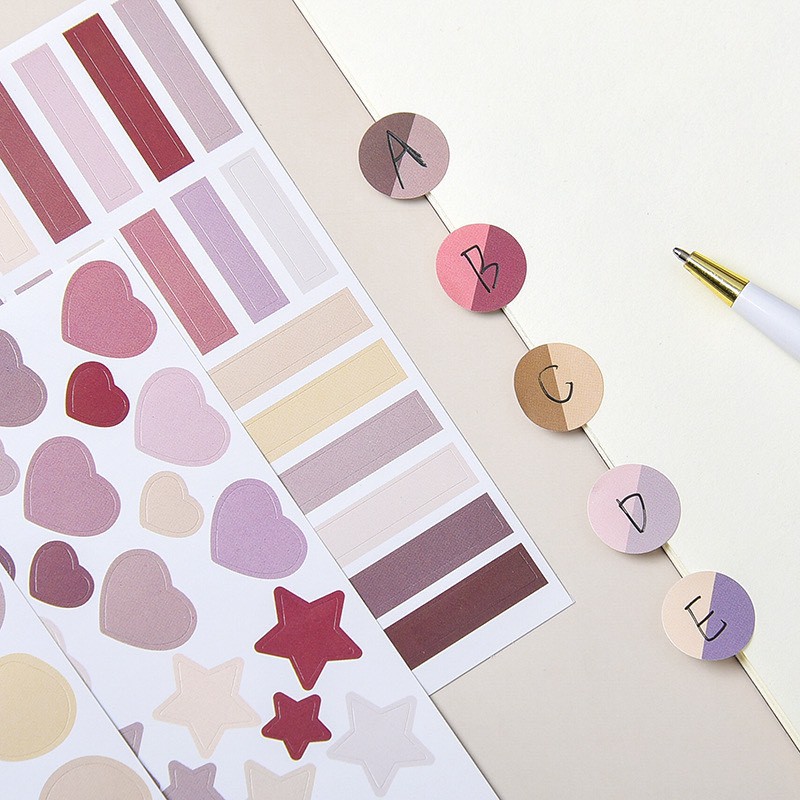 Bộ 6 Sticker Vintage họa tiết đơn giản (ST22)