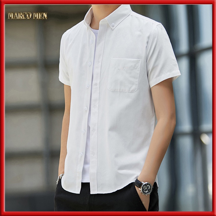 Áo sơ mi nam ngắn tay cao cấp trẻ trung phong cách SMNT