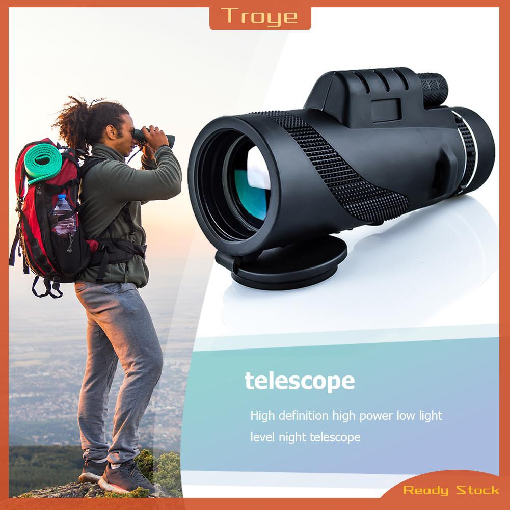 Zoom 80X100 HD Lens Binoculars Outdoor Camping Hunting Travel Portable Optics Monocular Telescope