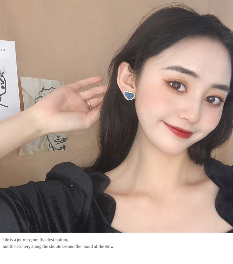 Khuyên Tai Hình Vuông Mạ Bạc 925 Phong Cách Hàn Quốc