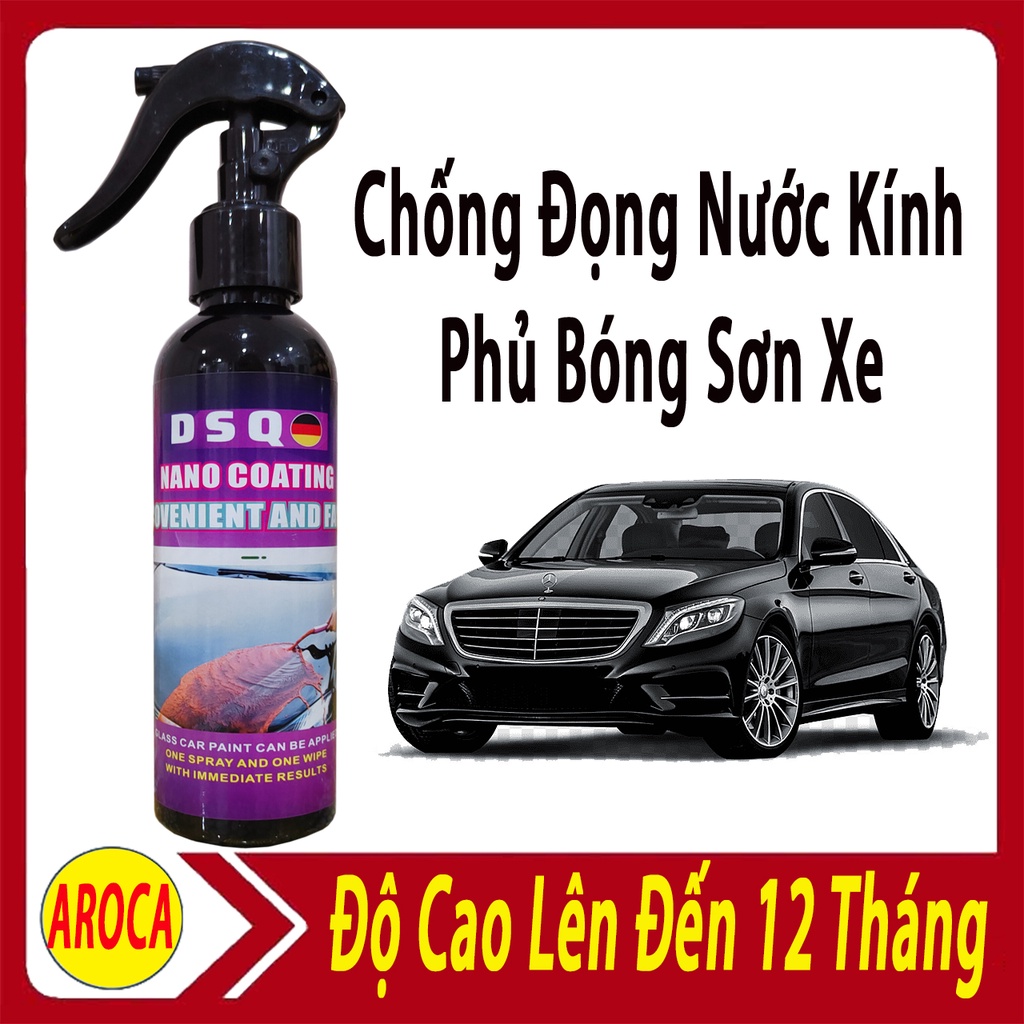 Bình Xịt Nano - Ceramic Wax - Phủ Nano Kính Ô tô - Xịt Bóng Xe Máy - Chống Nước Kính, Phủ Bóng Xe - Ceramic AROCA