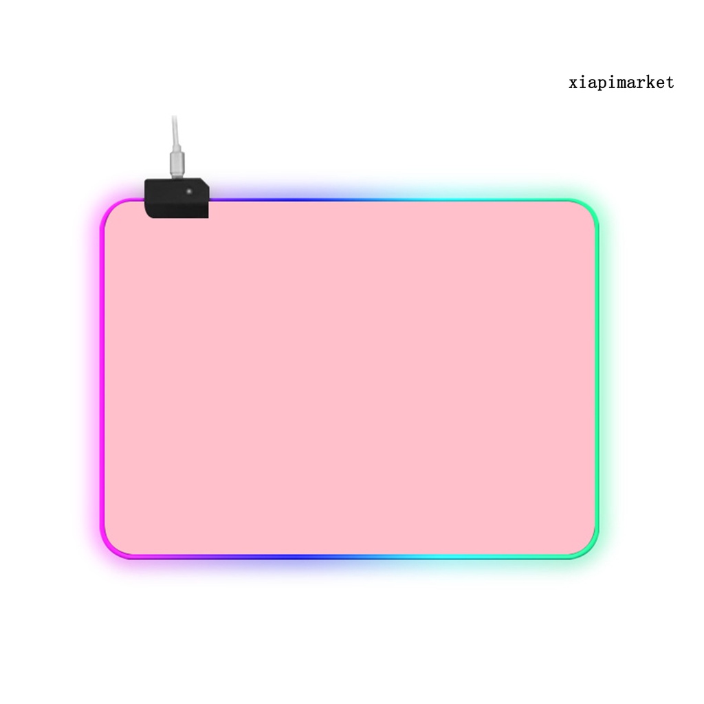 LOP_Colorful Luminous RGB Light Effect Large Size Anti-slip Computer Keyboard LED Mouse Pad Mat for PC