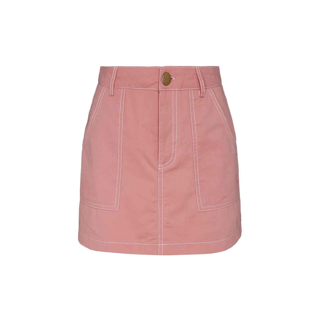 Usthebasic - Chân váy Khaki Square Pocket Skirt