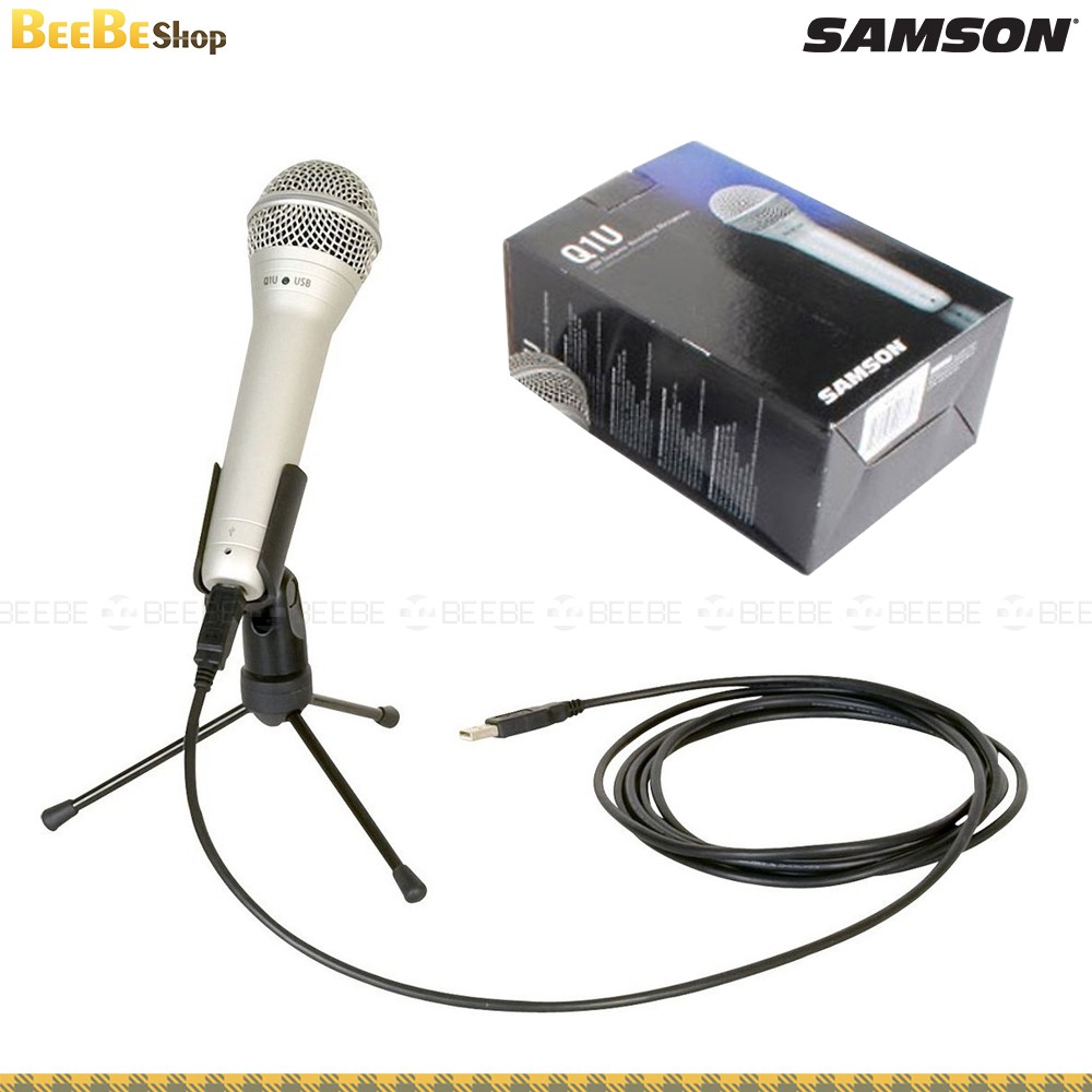 SAMSON Q1U - Micro Thu Âm Cổng USB, Dynamic Microphone Cho PC, Laptop.