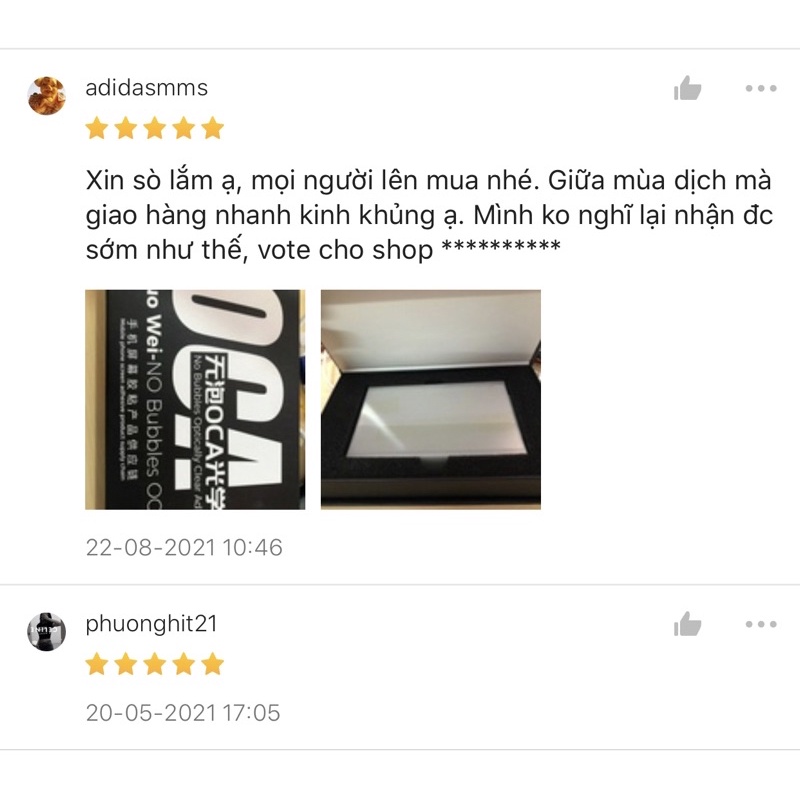 Keo ép kính OCA chính hãng LW | Chất lượng cao