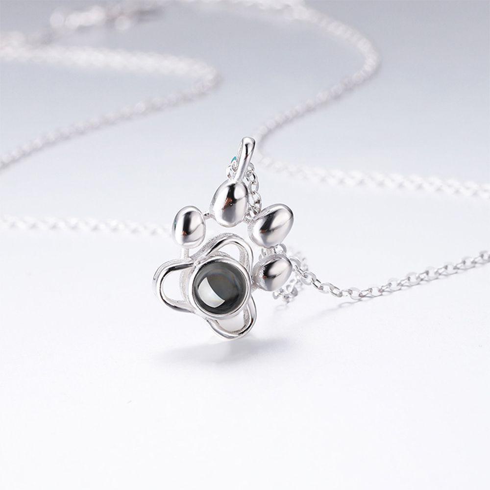 Vòng cổ Mặt Hình Dấu Chân Thú Cưng 100 Ngôn Ngữ