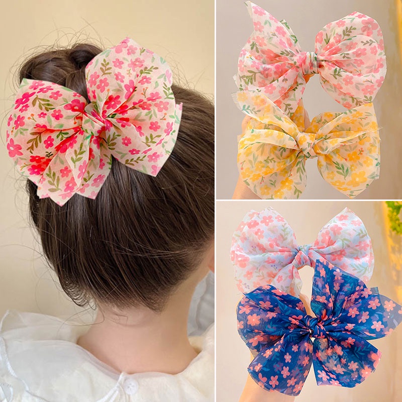 Kẹp Tóc Nơ Hoa 3D Dễ Thương Cho Bé Gái
