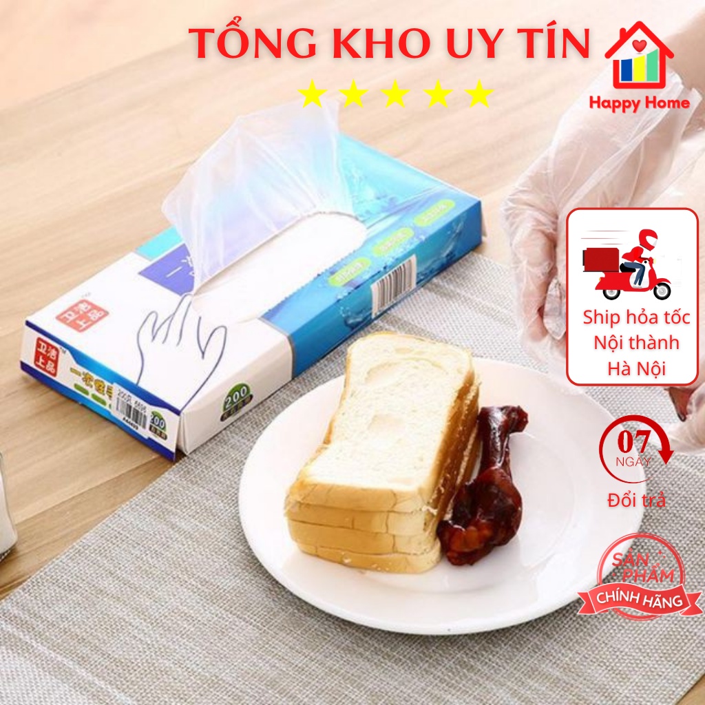 Găng tay nilon YingXi cao cấp, dùng một lần siêu dai hàng nội địa Trung Quốc Happy Home