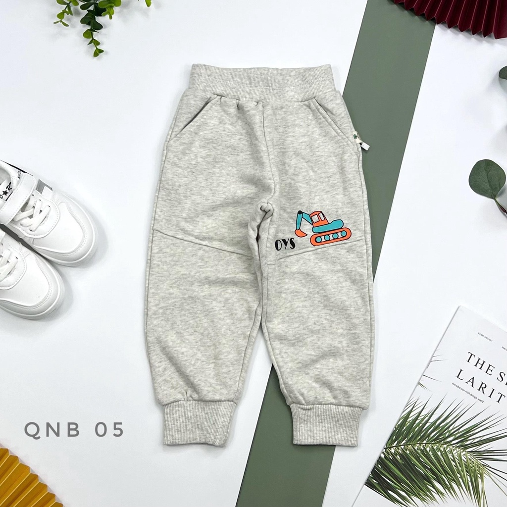 Quần nỉ da cá bé trai LITIBABY in chữ BOYS, size nhí 1 đến 7 tuổi