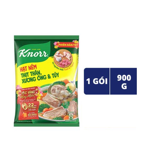 Thùng 8 Túi x 900g Hạt Nêm Knorr Thịt Thăn, Xương Ống và Tủy