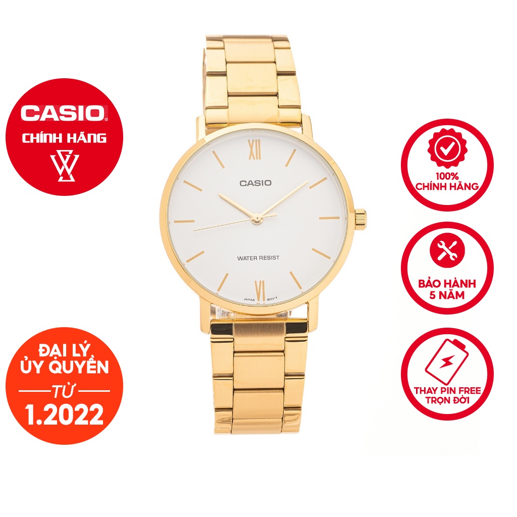Đồng Hồ Quartz Nam Casio WATCHSTORE MTP-VT01G-7BUDF Thiết Kế Kính Khoáng 40mm, Dây Kim Loại, Vỏ Thép Không Gỉ