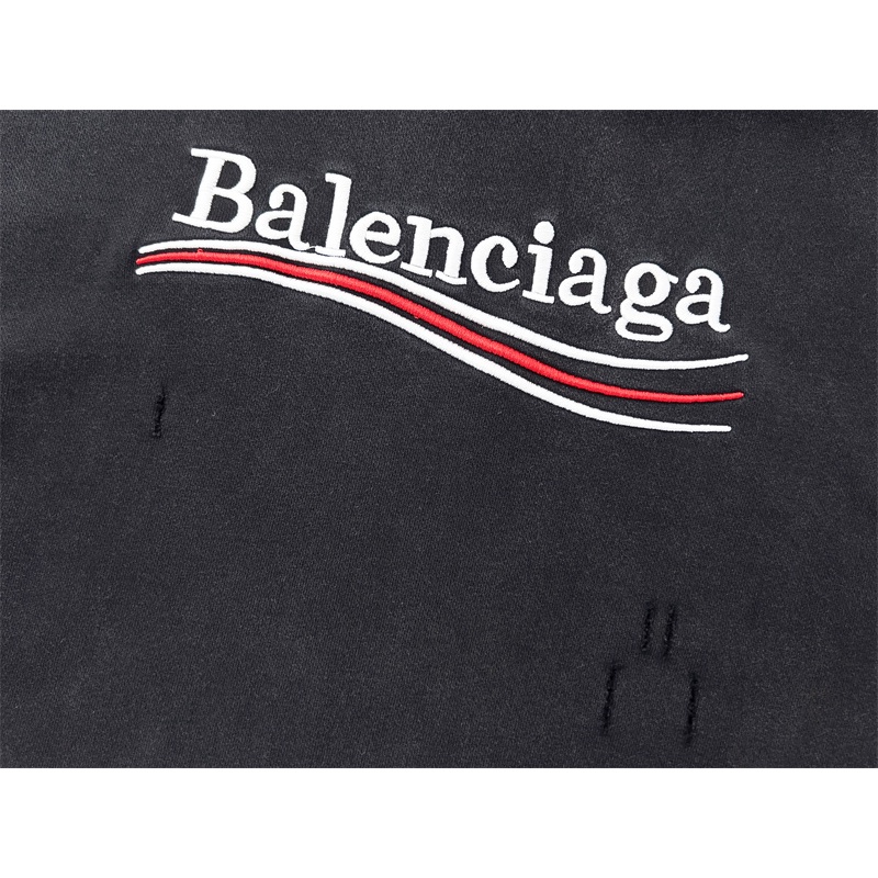 Balenciag * Áo hoodie Thêu logo Đường Phố Cao Cấp