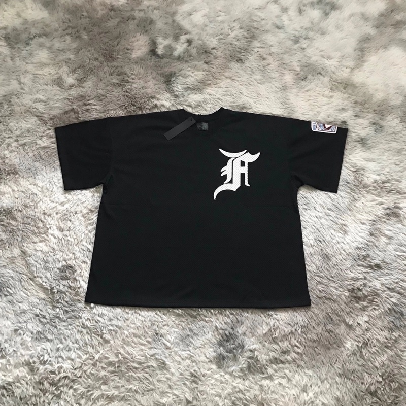 ️ - Áo Mesh Tee FOG Fear of God 5th Mesh Batting Practice Jersey Black, áo bóng chày FOG