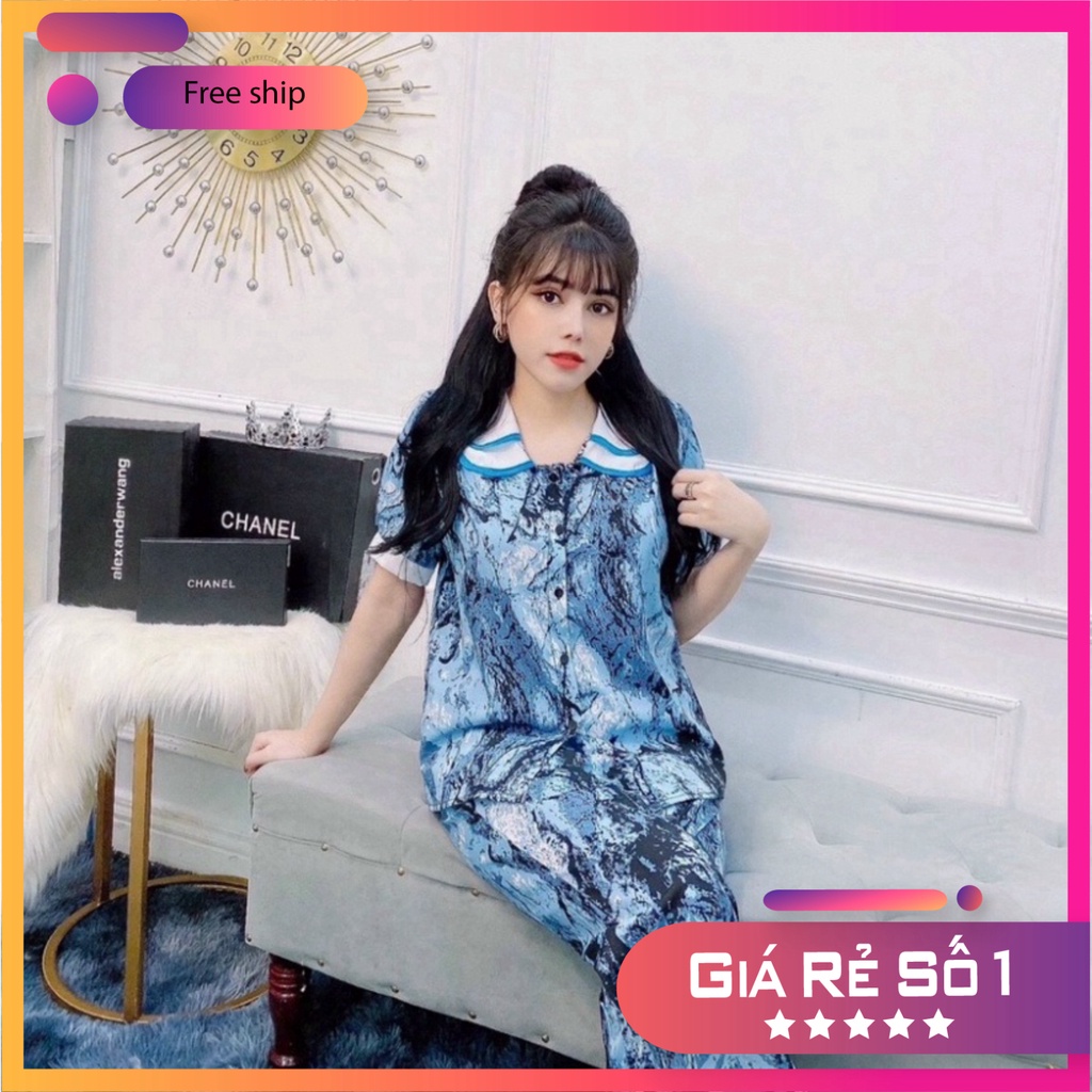 [MÃ GZ725] Đồ bộ nữ siêu đẹp, bộ nữ mặc nhà cổ sen, bộ ngủ nữ chất lụa 100d nhà MIMI | BigBuy360 - bigbuy360.vn