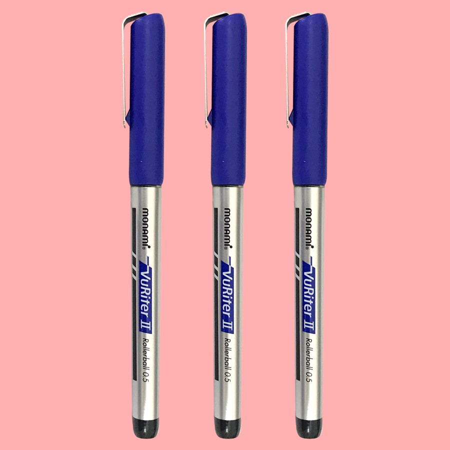 Bút Monami Rollerball Pen Vuriter 2 - 0.5mm - Màu xanh (Thái Lan)