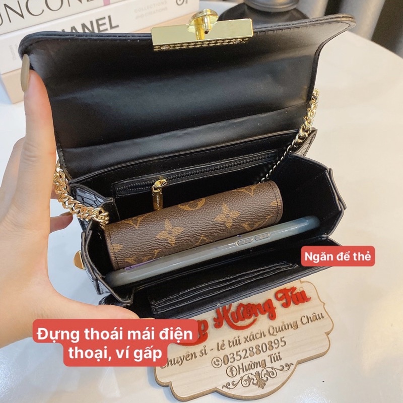 Túi Chữ C da rắn size 18 chất đẹp(ảnh thật)