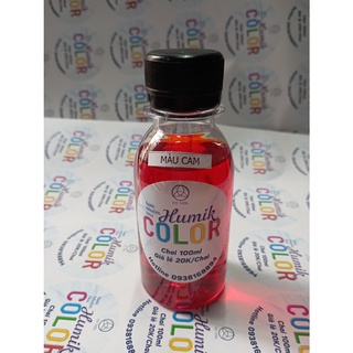 Nước nhuộm hoa humik color màu cam chai 100ml