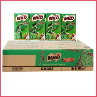 Thùng 48 hộp lốc 8 sữa lúa mạch Milo Active Go 115ml