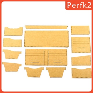 13Pcs Acrylic Short Wallet Card Holder Leather Craft Pattern Stencil Template