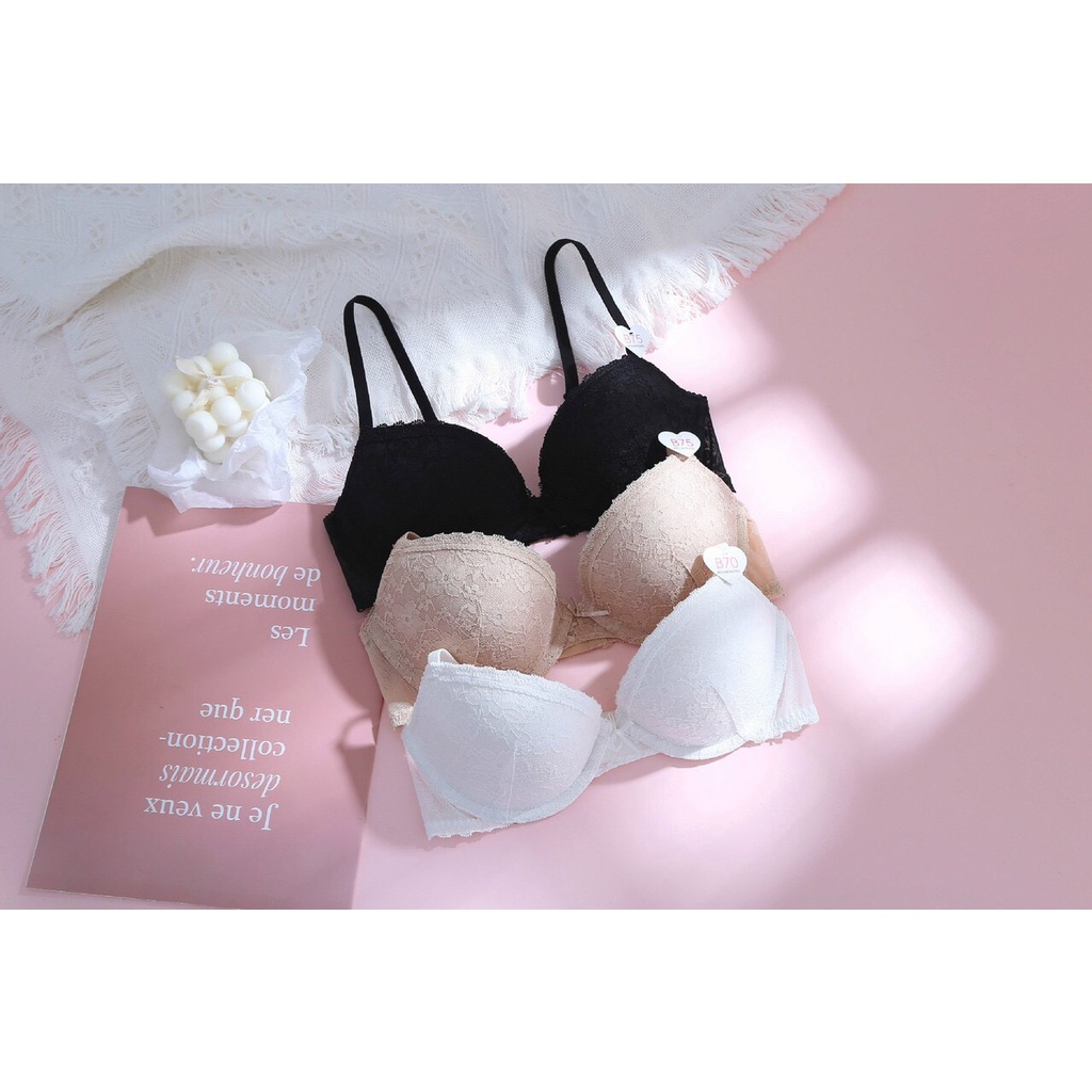 Áo lót nữ Embra Sixty Eight 68 cotton phối ren cao cấp có gọng nâng ngực EBALCG27