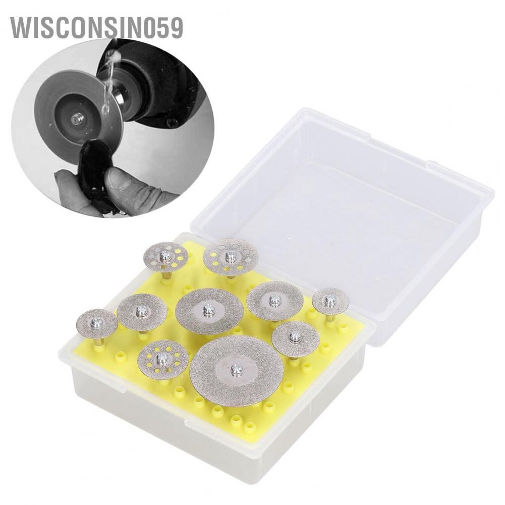 Wisconsin059 10Pcs Emery Cutting Wheel Set Thin Sharper High Accuracy Good Performance Accessory for Marble Concrete