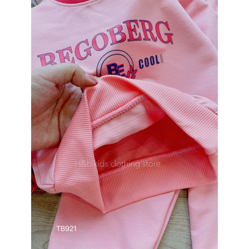 Bộ Nỉ Da Cá Cho Bé Gái - Bộ Thu Đông Dài Tay Sành Điệu DOBO054