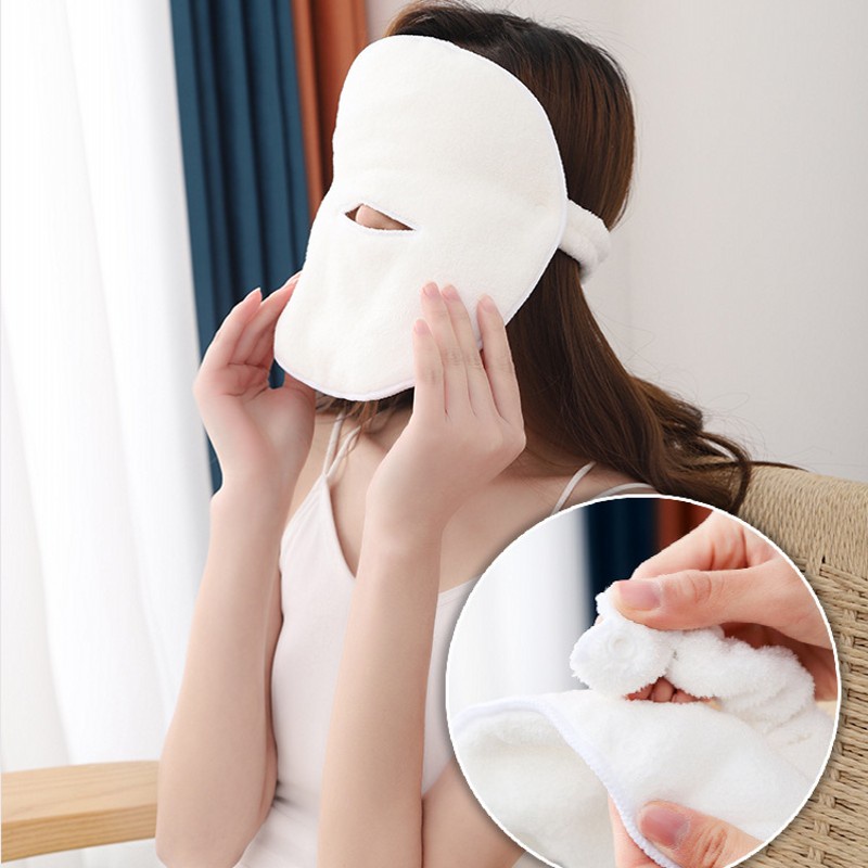 1 Khăn Mặt/Khăn Lau Mặt Bằng Vải Lông Cừu San Hô Dạng Nén Nóng/Lạnh Dưỡng Ẩm Chăm Sóc Làm Đẹp/Chăm Sóc Da/Khăn Tắm