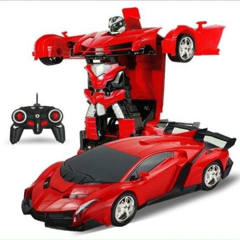 Xe ô tô biến hình thành Robot siêu nhân, đồ chơi trẻ em Xe điều khiển từ xa X_BOX- Pin sạc