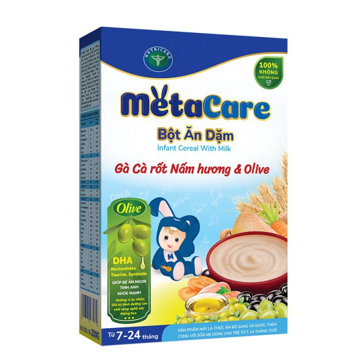 Bột ăn dặm Nutricare Metacare đầy đủ 13 loại (200g)