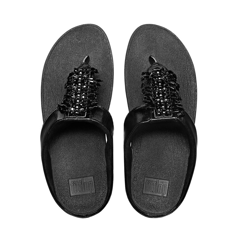 Fitflop Dép Xỏ Ngón Đính Tua Rua Thời Trang Đi Biển